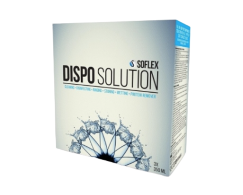 Dispo -שלישית תמיסה רב תכלית לעדשות מגע