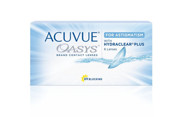 ACUVUE OASYS®‎ לאסטיגמציה ( צלינדר ) עם טכנולוגית HYDRACLEAR® PLUS 